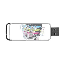 Illustration Skull Rainbow Portable Usb Flash (one Side) by Mariart