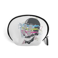 Illustration Skull Rainbow Accessory Pouch (small) by Mariart