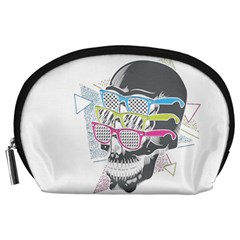 Illustration Skull Rainbow Accessory Pouch (large) by Mariart