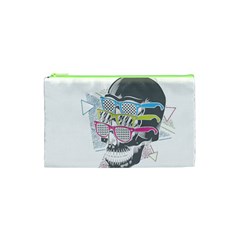 Illustration Skull Rainbow Cosmetic Bag (xs) by Mariart