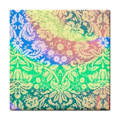 Hippie Fabric Background Tie Dye Tile Coasters by Mariart