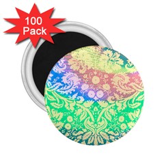 Hippie Fabric Background Tie Dye 2 25  Magnets (100 Pack) 