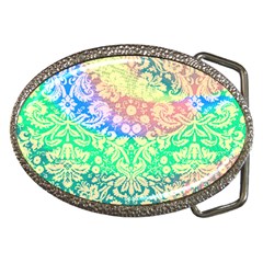 Hippie Fabric Background Tie Dye Belt Buckles by Mariart