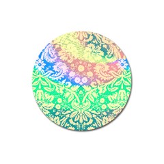 Hippie Fabric Background Tie Dye Magnet 3  (round) by Mariart