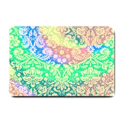 Hippie Fabric Background Tie Dye Small Doormat  by Mariart