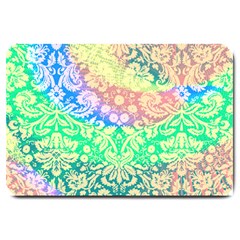 Hippie Fabric Background Tie Dye Large Doormat  by Mariart