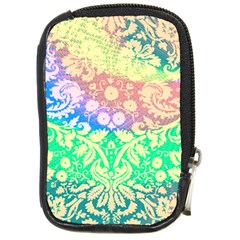 Hippie Fabric Background Tie Dye Compact Camera Leather Case by Mariart