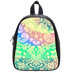 Hippie Fabric Background Tie Dye School Bag (small) by Mariart