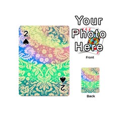 Hippie Fabric Background Tie Dye Playing Cards 54 (mini) by Mariart