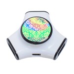 Hippie Fabric Background Tie Dye 3-Port USB Hub Front