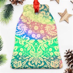 Hippie Fabric Background Tie Dye Bell Ornament (two Sides) by Mariart