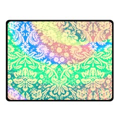 Hippie Fabric Background Tie Dye Double Sided Fleece Blanket (small)  by Mariart