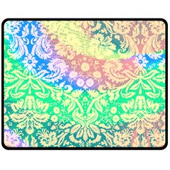 Hippie Fabric Background Tie Dye Double Sided Fleece Blanket (medium)  by Mariart