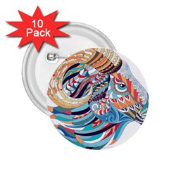 Goat Sheep Ethnic 2 25  Buttons (10 Pack) 