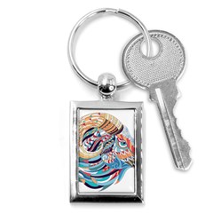 Goat Sheep Ethnic Key Chains (rectangle)  by Mariart