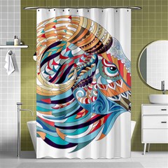 Goat Sheep Ethnic Shower Curtain 48  X 72  (small)  by Mariart