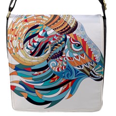 Goat Sheep Ethnic Flap Closure Messenger Bag (s) by Mariart