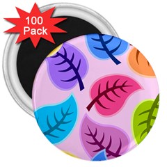 Leaves Background Beautiful 3  Magnets (100 Pack) by Mariart