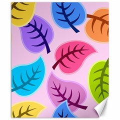 Leaves Background Beautiful Canvas 8  X 10  by Mariart