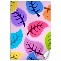 Leaves Background Beautiful Canvas 12  X 18  by Mariart