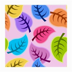 Leaves Background Beautiful Medium Glasses Cloth (2-side) by Mariart