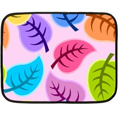 Leaves Background Beautiful Fleece Blanket (mini) by Mariart