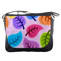 Leaves Background Beautiful Messenger Bag by Mariart