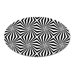 Line Stripe Pattern Oval Magnet by Mariart