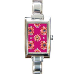 Morroco Tile Traditional Rectangle Italian Charm Watch by Mariart