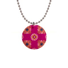 Morroco Tile Traditional 1  Button Necklace by Mariart