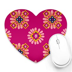 Morroco Tile Traditional Heart Mousepads by Mariart