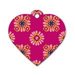 Morroco Tile Traditional Dog Tag Heart (One Side) Front