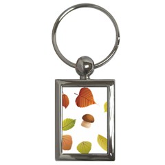 Leaves Mushrooms Key Chains (rectangle)  by Mariart