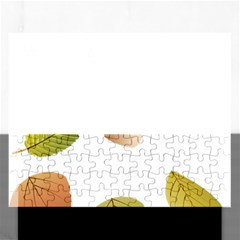 Leaves Mushrooms Rectangular Jigsaw Puzzl by Mariart