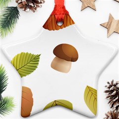 Leaves Mushrooms Star Ornament (two Sides) by Mariart