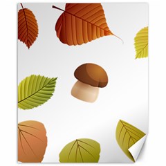 Leaves Mushrooms Canvas 16  X 20  by Mariart