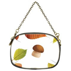 Leaves Mushrooms Chain Purse (one Side) by Mariart