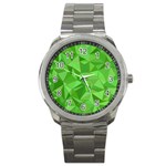 Mosaic Tile Geometrical Abstract Sport Metal Watch Front