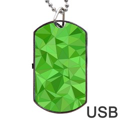 Mosaic Tile Geometrical Abstract Dog Tag Usb Flash (two Sides)