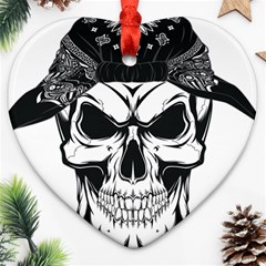 Kerchief Human Skull Ornament (heart) by Mariart