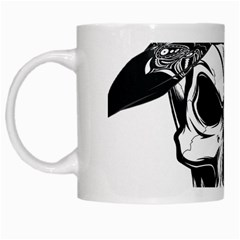 Kerchief Human Skull White Mugs by Mariart