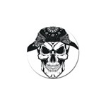 Kerchief Human Skull Golf Ball Marker Front