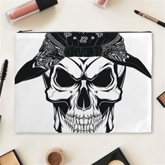 Kerchief Human Skull Cosmetic Bag (xl) by Mariart