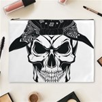 Kerchief Human Skull Cosmetic Bag (XL) Front