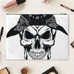 Kerchief Human Skull Cosmetic Bag (XL) Back