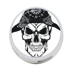 Kerchief Human Skull 4-port Usb Hub (one Side) by Mariart