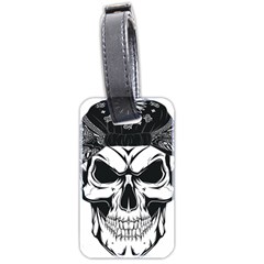 Kerchief Human Skull Luggage Tags (two Sides) by Mariart