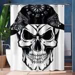 Kerchief Human Skull Shower Curtain 60  x 72  (Medium)  60 x72  Curtain