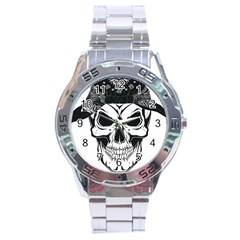 Kerchief Human Skull Stainless Steel Analogue Watch by Mariart