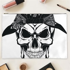 Kerchief Human Skull Cosmetic Bag (xxl) by Mariart